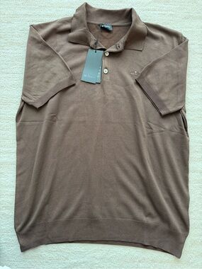 Kiton Brown Cotton Polo Shirt – XL – Made in Italy – NWT